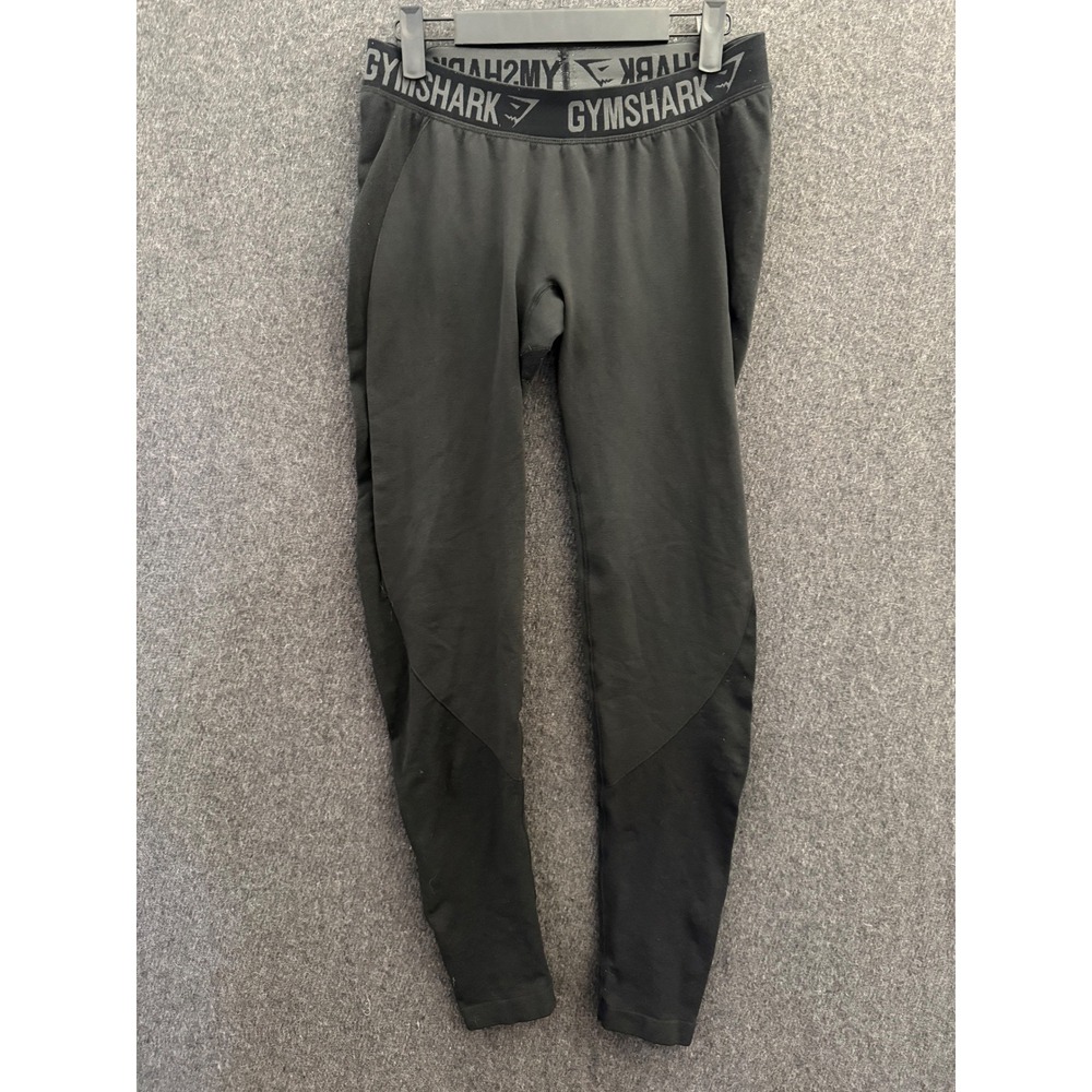 Gymshark Dry Women Black Athletic Leggings Branded Waistband Yoga Pants XL